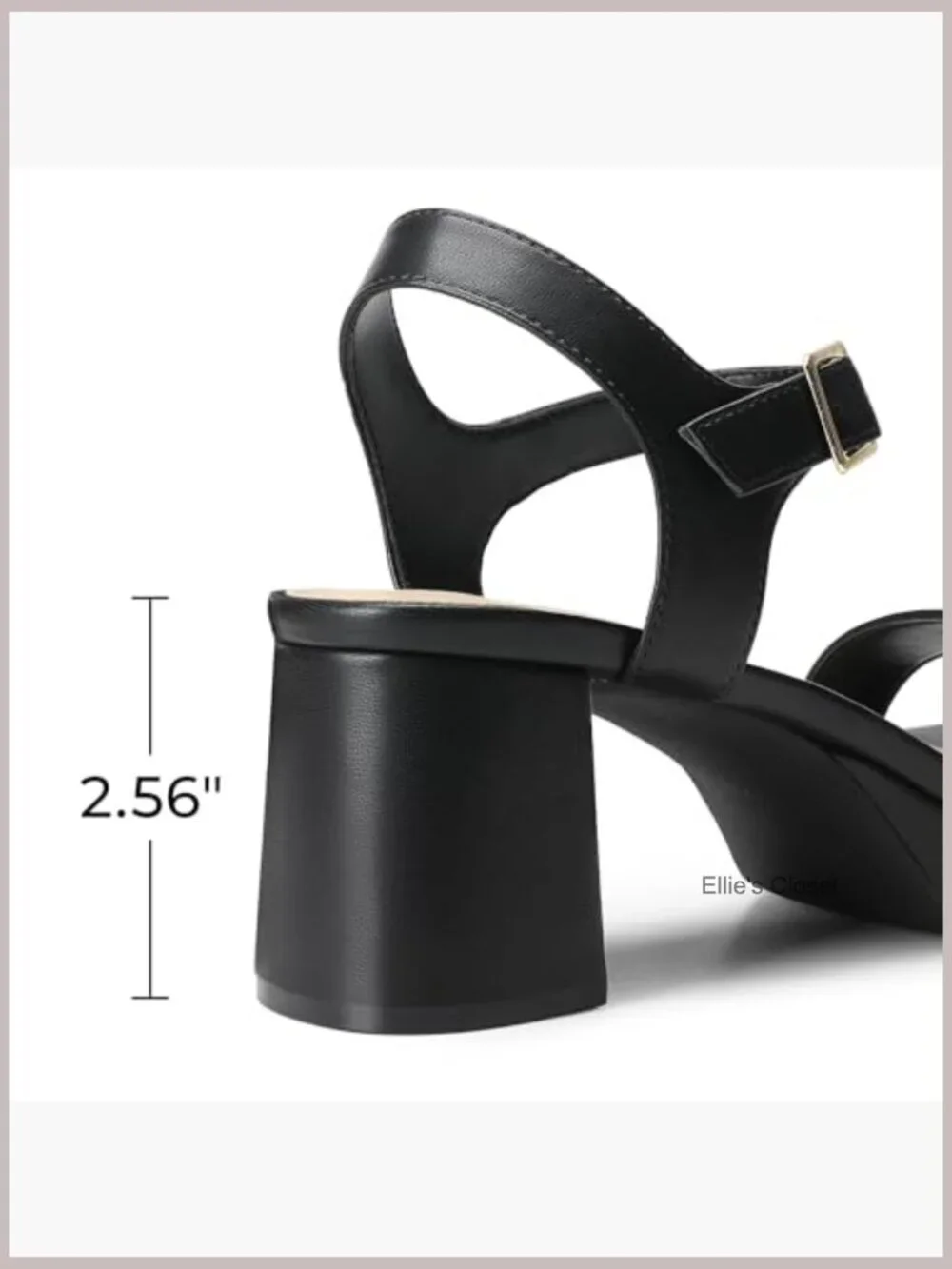 Women's Block Chunky Platform Heeled Sandals Faux Leather Square Toe Ankle Strap